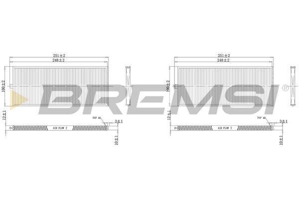 Bremsi FC1529 Filter, interior air FC1529