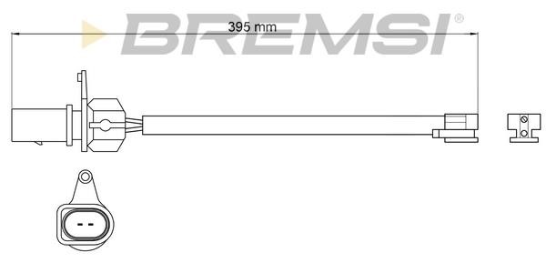 Bremsi WI0967 Warning contact, brake pad wear WI0967