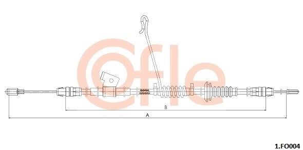 Cofle 1.FO004 Cable Pull, parking brake 1FO004