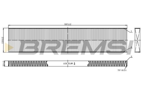 Bremsi FC0960C Filter, interior air FC0960C