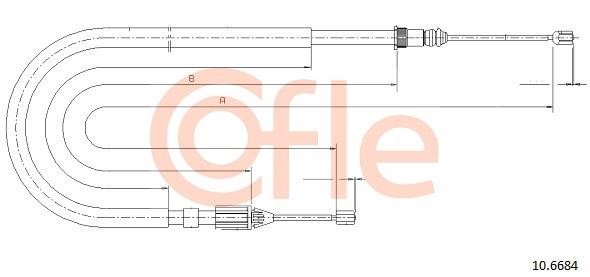 Cofle 92.10.6684 Cable Pull, parking brake 92106684