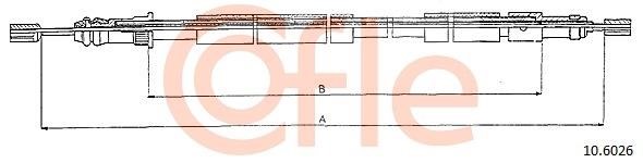 Cofle 92.10.6026 Cable Pull, parking brake 92106026