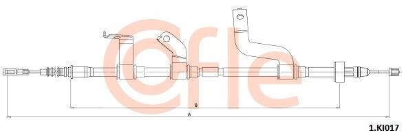 Cofle 92.1.KI017 Cable Pull, parking brake 921KI017