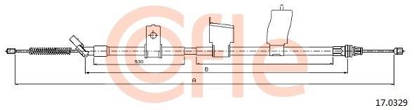 Cofle 92.17.0329 Cable Pull, parking brake 92170329