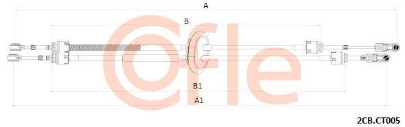 Clutch cable Citroen C4: 2CBCT005 Cofle Cable Pull, manual transmission
