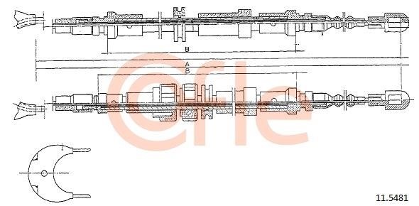 Cofle 92.11.5481 Cable Pull, parking brake 92115481