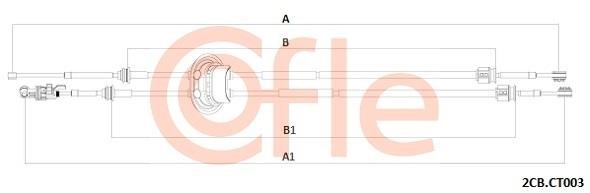 Clutch cable Citroen C4: 922CBCT003 Cofle Cable Pull, manual transmission