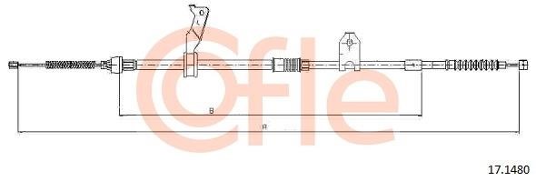 Cofle 92.17.1480 Cable Pull, parking brake 92171480