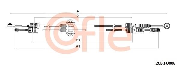 Clutch cable Ford Focus: 2CBFO006 Cofle Cable Pull, manual transmission