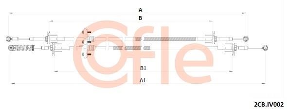 Cofle 92.2CB.IV002 Cable Pull, manual transmission 922CBIV002 922CBIV002 Cofle Cable Pull, manual transmission