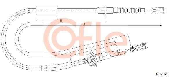 Cofle 92.18.2071 Cable Pull, clutch control 92182071