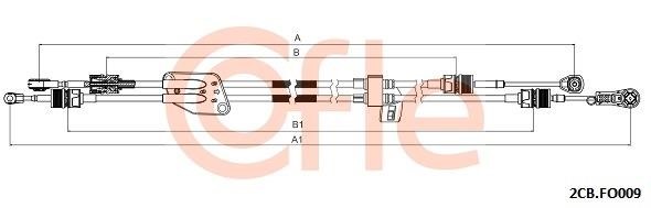 Clutch cable Ford Fiesta: 922CBFO009 Cofle Cable Pull, manual transmission