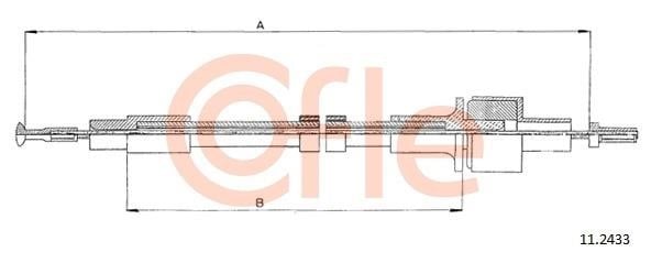 Cofle 92.11.2433 Cable Pull, clutch control 92112433