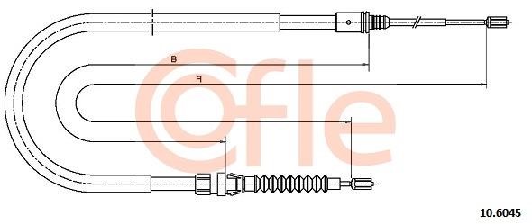 Cofle 92.10.6045 Cable Pull, parking brake 92106045