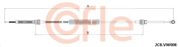 Clutch cable Seat Arosa: 2CBVK008 Cofle Cable Pull, manual transmission