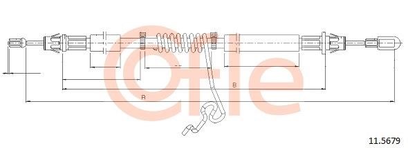 Cofle 92.11.5679 Cable Pull, parking brake 92115679