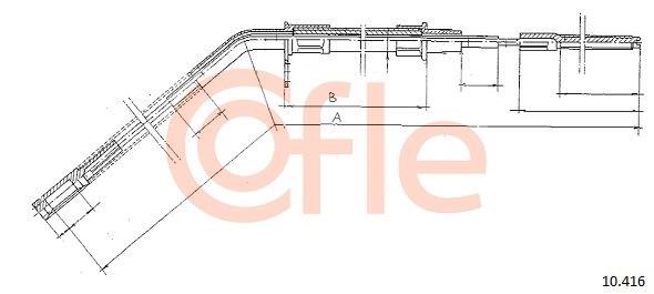 Cofle 92.10.416 Cable Pull, parking brake 9210416