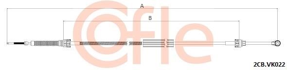 Clutch cable Seat Leon: 2CBVK022 Cofle Cable Pull, manual transmission