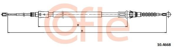 Cofle 92.10.4668 Cable Pull, parking brake 92104668