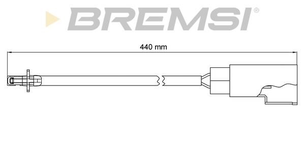 Bremsi WI0669 Warning contact, brake pad wear WI0669