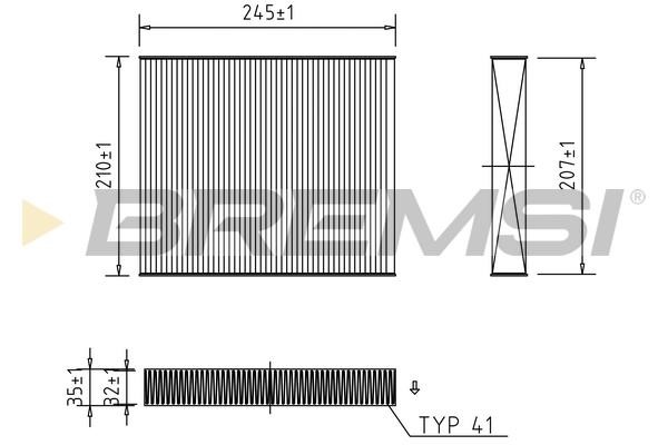 Bremsi FC0094 Filter, interior air FC0094