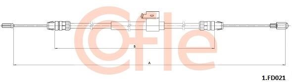 1FD021 Cofle Handbrake cable