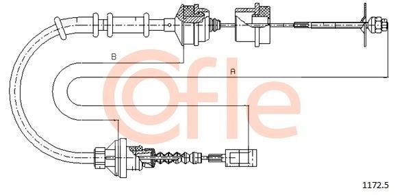 Cofle 92.1172.5 Cable Pull, clutch control 9211725