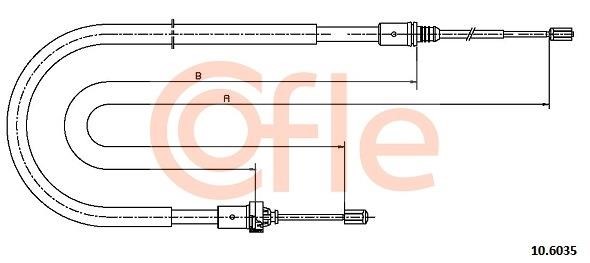 Cofle 92.10.6035 Cable Pull, parking brake 92106035