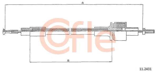 Cofle 92.11.2431 Cable Pull, clutch control 92112431