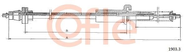 Cofle 92.1903.3 Accelerator cable 9219033