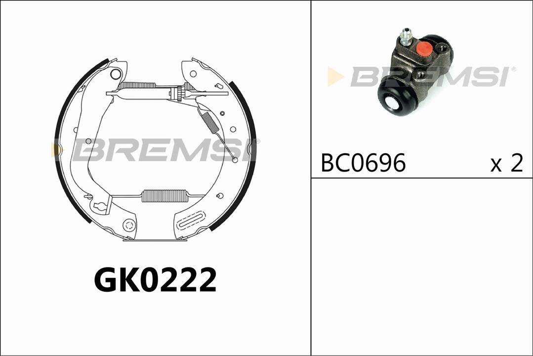 Bremsi GK0222 Brake shoe set GK0222