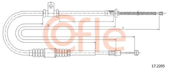 Cofle 92.17.2205 Cable Pull, parking brake 92172205