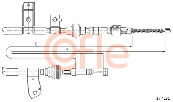 Cofle 92.17.4231 Cable Pull, parking brake 92174231