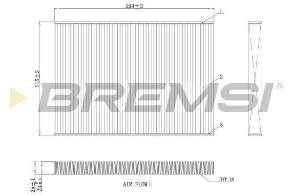 Bremsi FC0412A Filter, interior air FC0412A