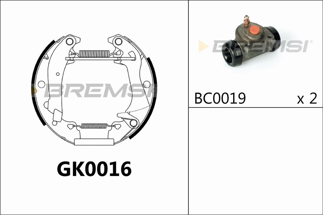 Bremsi GK0016 Brake shoe set GK0016