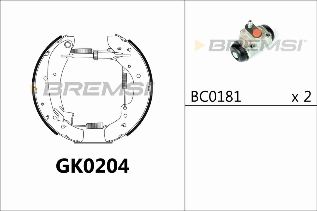 Bremsi GK0204 Brake shoe set GK0204