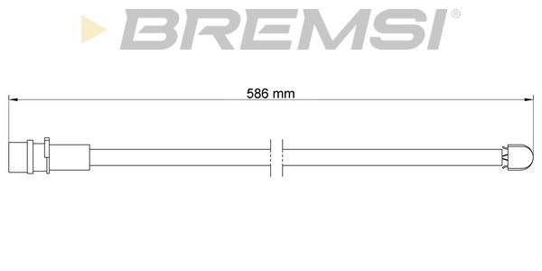 Bremsi WI0538 Warning contact, brake pad wear WI0538