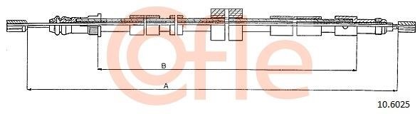 Cofle 92.10.6025 Cable Pull, parking brake 92106025