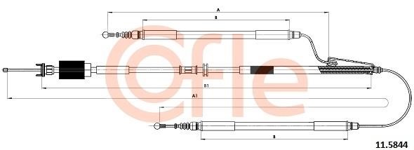 Cofle 11.5844 Cable Pull, parking brake 115844