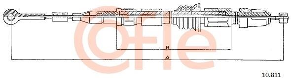 Cofle 92.10.811 Cable Pull, parking brake 9210811