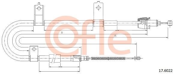 Cofle 92.17.6022 Cable Pull, parking brake 92176022