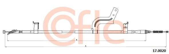 Cofle 17.0020 Cable Pull, parking brake 170020