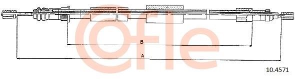 Cofle 92.10.4571 Cable Pull, parking brake 92104571