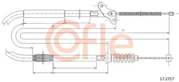 Cofle 92.17.2717 Cable Pull, parking brake 92172717