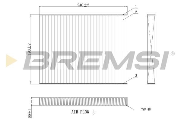 Bremsi FC0081 Filter, interior air FC0081