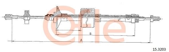 Cofle 92.15.3203 Cable Pull, clutch control 92153203