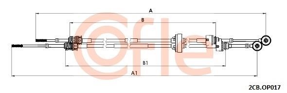 Clutch cable Opel Insignia A: 2CBOP017 Cofle Cable Pull, manual transmission