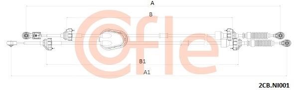 Cofle 2CB.NI001 Cable Pull, manual transmission 2CBNI001