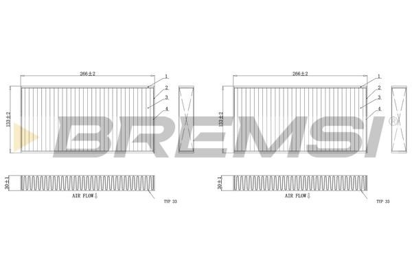 Bremsi FC0859C Filter, interior air FC0859C
