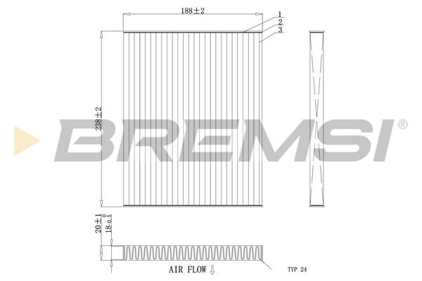 Bremsi FC0451A Filter, interior air FC0451A